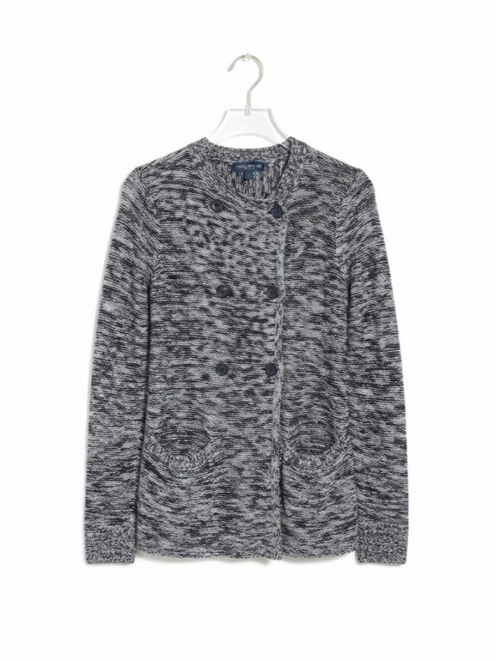 Lucky Brand Marled Double-Breasted Cardigan Sweater | Knit Coatigan with Pockets
